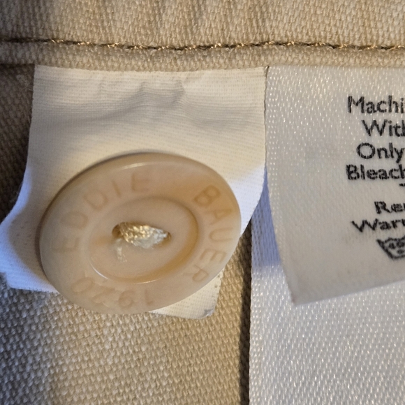 Eddie Bauer Women's M Beige Tan 100% Baumwolle (Cotton) Field Jacket Button Up - Picture 11 of 16